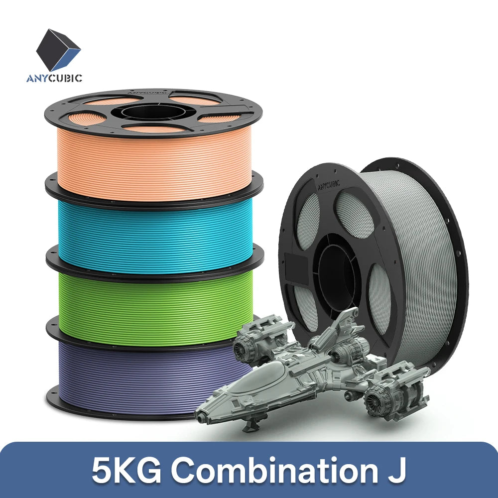 ANYCUBIC 5KG PLA Filament For FDM 3D Printer 1.75mm Eco-friendly 3D Printing Material Failment For Kobra S1C K3C EU US Warehouse