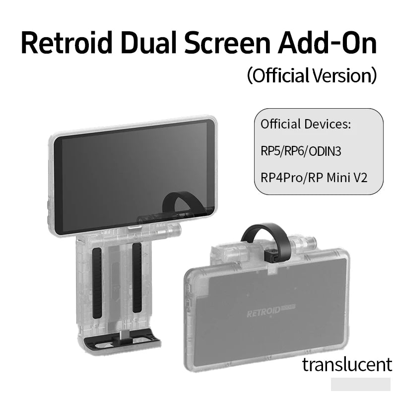 Retroid Dual Screen Add-on Expand 5.5Inch Oled Screen Back Clip Design With TypeC Plug For RP6/RP4Pro/RP MiniV2/RP5