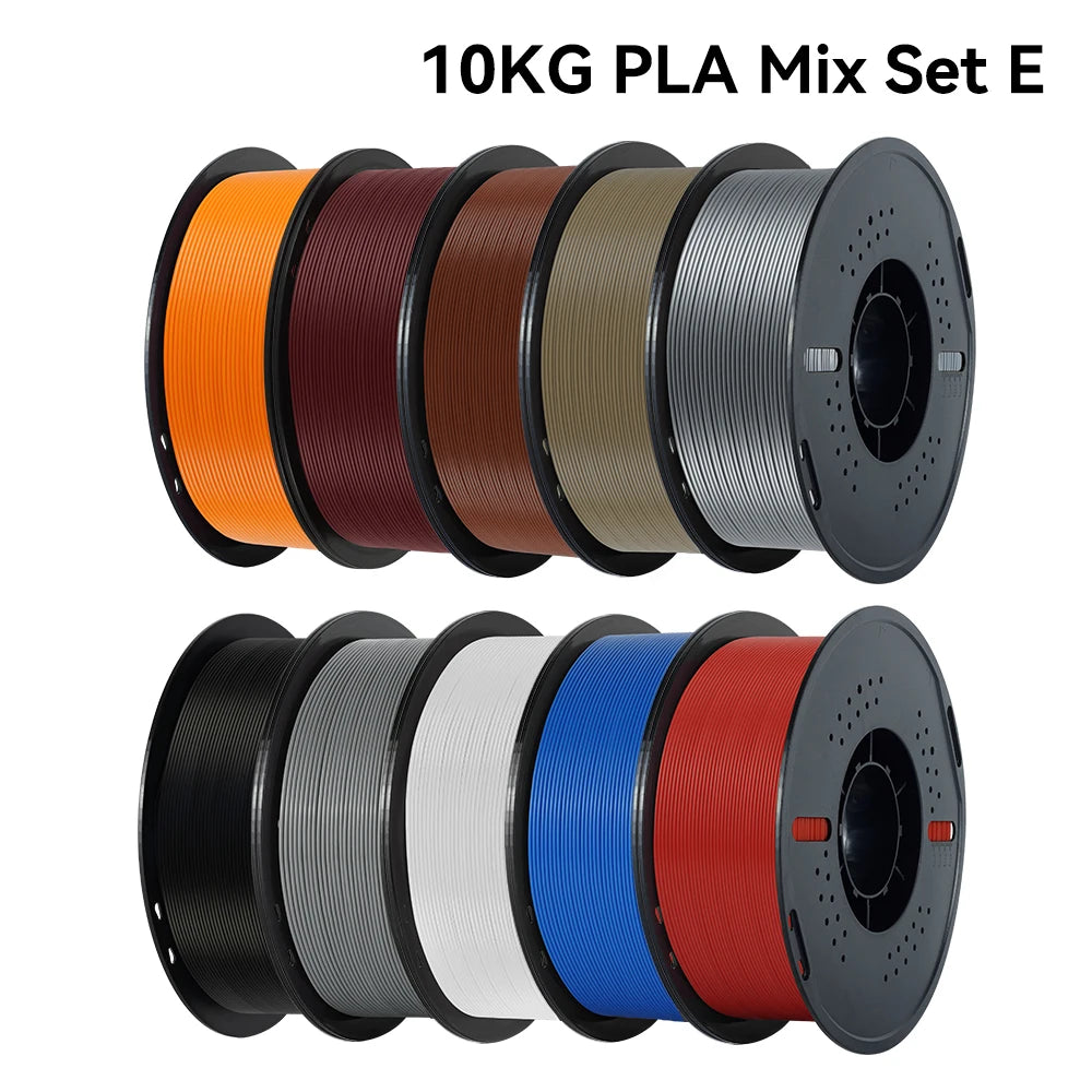 KINGROON 10KG PLA Filament PETG 3D Filament 1.75mm For 3D Printer Filament Bundle Mixed Colors FDM Printing Material Fast Ship