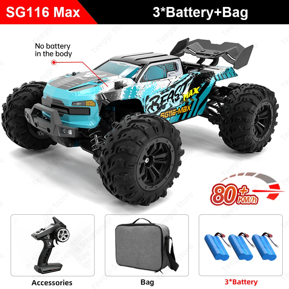 ZLL SG316 MAX 1:16 High Speed Drift Racing Car 80KM/H Brushless Motor 4WD RC Off Road Car Monster Trucks Toys for For Kids Gifts