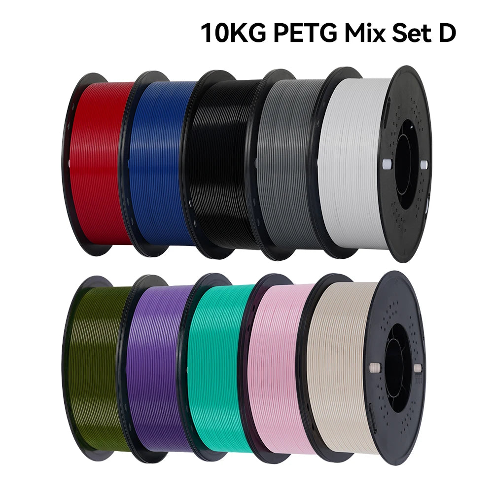 KINGROON 10KG PLA Filament PETG 3D Filament 1.75mm For 3D Printer Filament Bundle Mixed Colors FDM Printing Material Fast Ship