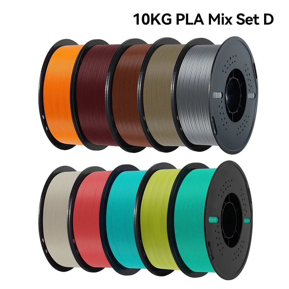 KINGROON 10KG PLA Filament PETG 3D Filament 1.75mm For 3D Printer Filament Bundle Mixed Colors FDM Printing Material Fast Ship