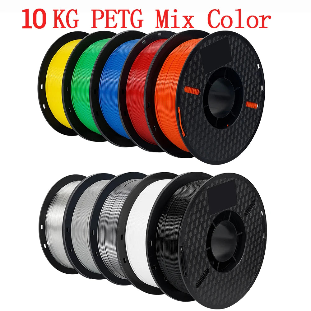 KINGROON 10KG PLA Filament PETG 3D Filament 1.75mm For 3D Printer Filament Bundle Mixed Colors FDM Printing Material Fast Ship