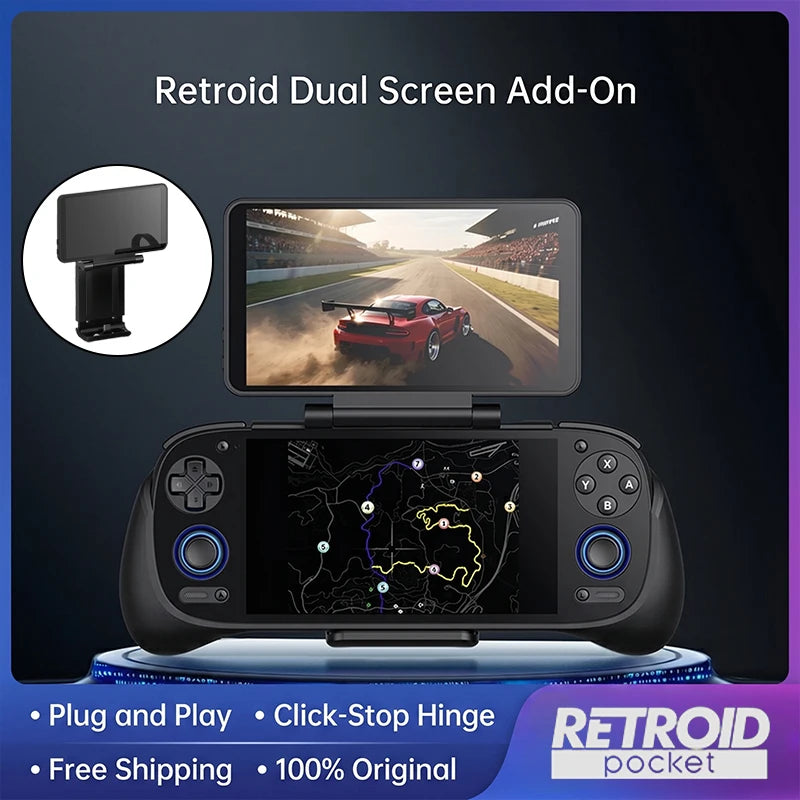 Retroid Dual Screen Add-on Expand 5.5Inch Oled Screen Back Clip Design With TypeC Plug For RP6/RP4Pro/RP MiniV2/RP5