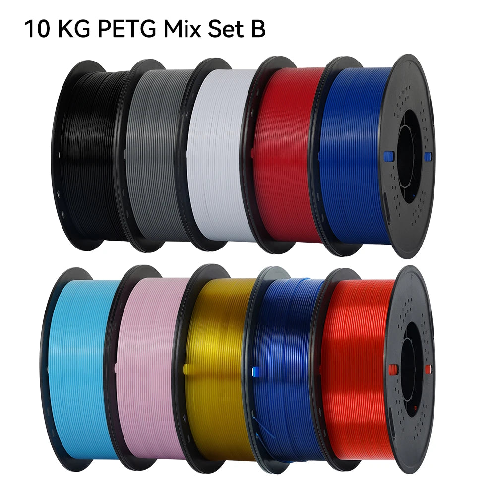 KINGROON 10KG PLA Filament PETG 3D Filament 1.75mm For 3D Printer Filament Bundle Mixed Colors FDM Printing Material Fast Ship