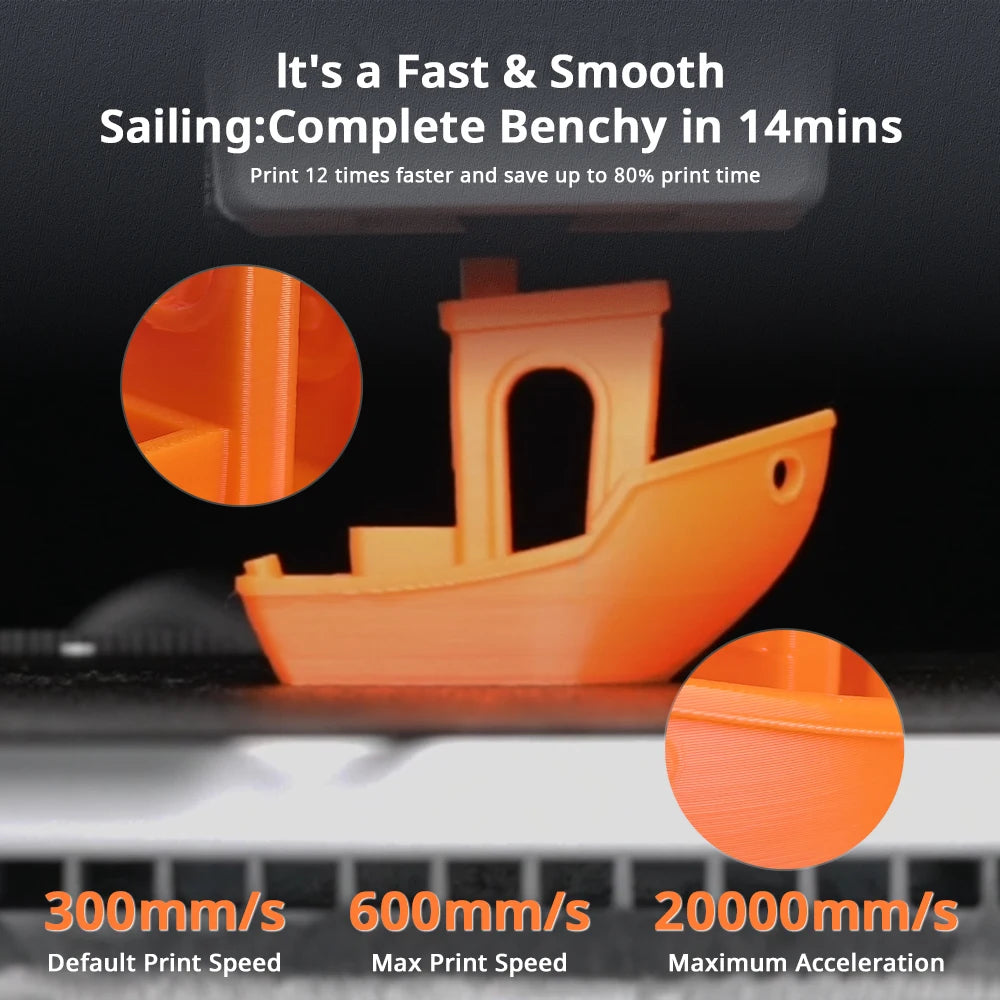 ANYCUBIC Kobra X 3D Printer 600mm/s Max Print Speed 2x Time&Materail Saving Built In 4Color Printing Automatic leveling Printer