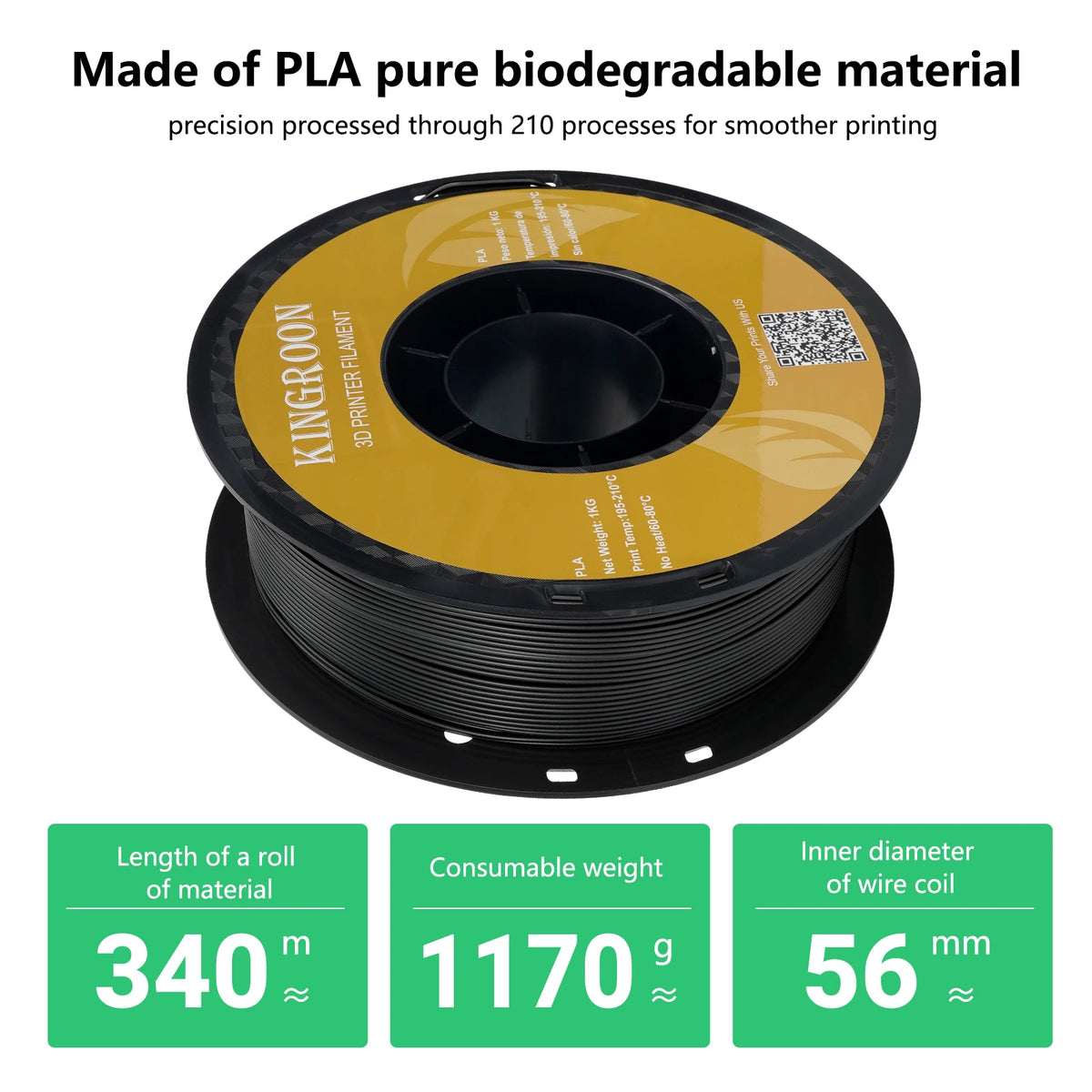 KINGROON 10KG PLA Filament PETG 3D Filament 1.75mm For 3D Printer Filament Bundle Mixed Colors FDM Printing Material Fast Ship