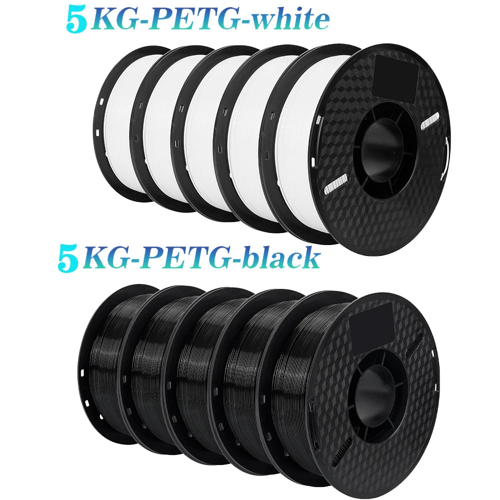 KINGROON 10KG PLA Filament PETG 3D Filament 1.75mm For 3D Printer Filament Bundle Mixed Colors FDM Printing Material Fast Ship