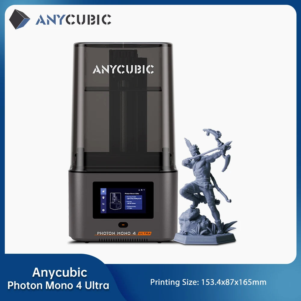 ANYCUBIC Photon Mono 4 Ultra UV Resin 3D Printer High Speed UV Resin Printers 7inch 10K LCD Screen 3D Printing 236x231x430mm