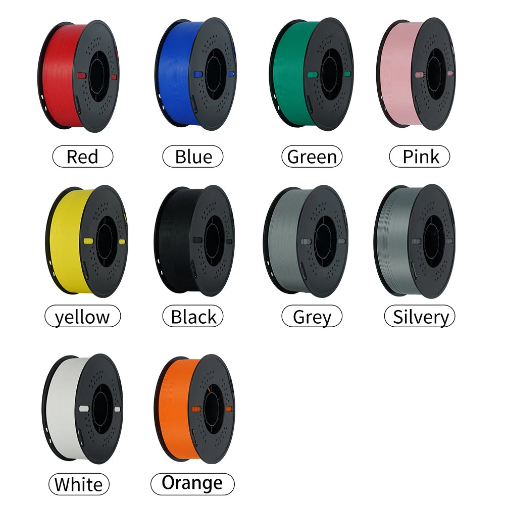 KINGROON 5KG(11LBS) ABS Filament 1.75mm High Strength Toughness 3D Printer Material Black White Multicolor ABS 1kg*5 Roll